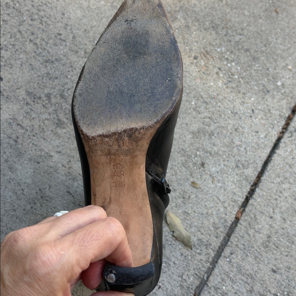 Staud Wally Boots used some wear at heel 37 1/2 square toe zipper booties flaw - Picture 10 of 16